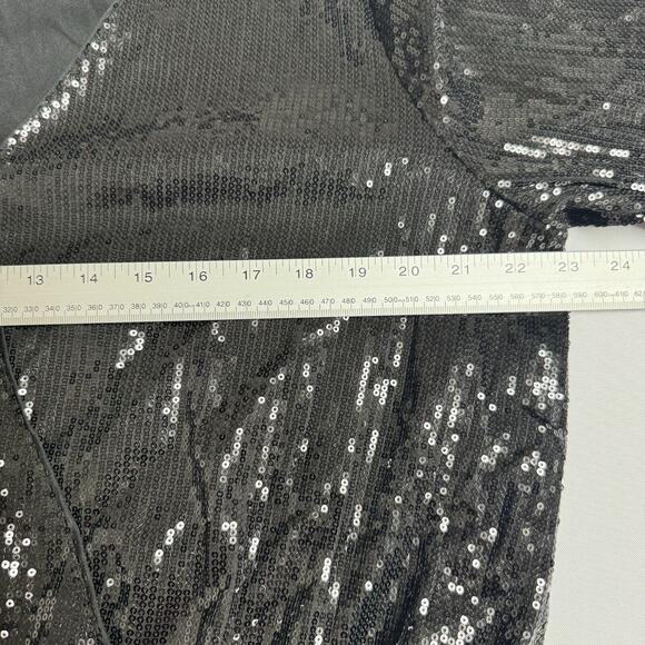 Intempo Black Sequin Bodysuit Long Sleeves Women's Plus Size 1X - Picture 4 of 7